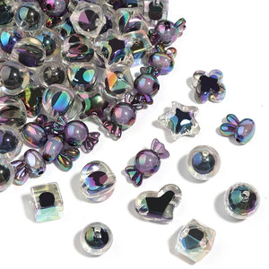 Plating Acrylic Beads for DIY Jewelry Making - Five-pointed Star Rabbit Beads