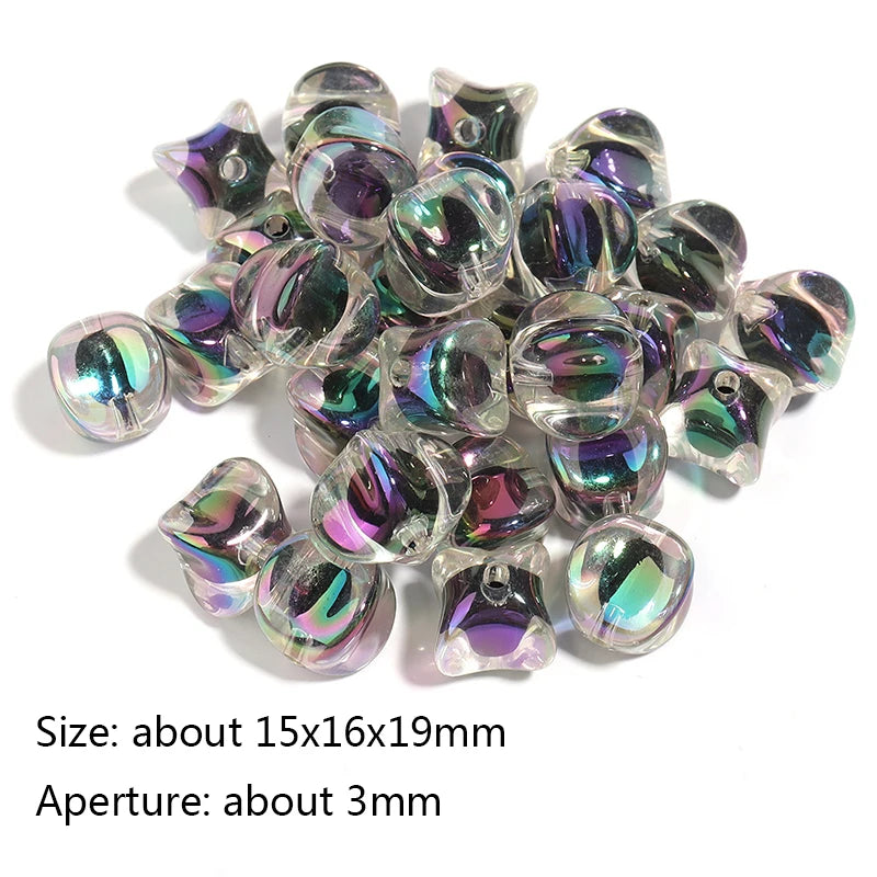 Plating Acrylic Beads for DIY Jewelry Making - Five-pointed Star Rabbit Beads
