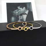 Crystal Roman Numerals Bracelet & Bangles Love Cuff Bangle