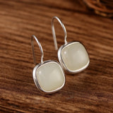 925 Silver Lapis Lazuli Chalcedony Drop Earrings for Party
