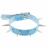 Spike Choker Belt Collar Women Pu Leather Goth Choker Necklace