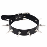 Spike Choker Belt Collar Women Pu Leather Goth Choker Necklace