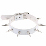 Spike Choker Belt Collar Women Pu Leather Goth Choker Necklace