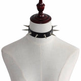 Spike Choker Belt Collar Women Pu Leather Goth Choker Necklace