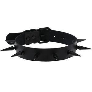 Spiked Choker Collar Vegan Leather witch jewelry