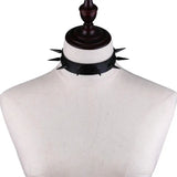 Spiked Choker Collar Vegan Leather witch jewelry