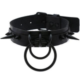 Spiked Choker Goth Leather Spike Collar Necklace For Women Men