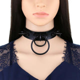 Spiked Choker Goth Leather Spike Collar Necklace For Women Men