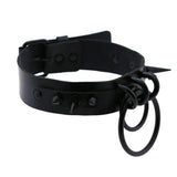 Spiked Choker Goth Leather Spike Collar Necklace For Women Men