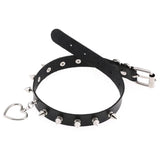 Spiked Choker Necklace Harajuku Goth Punk Leather Heart Chocker