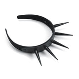 Spiked HeadBand Goth Headpiece Metal Spikes Faux Leather Headwear Costume