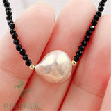 Spinel Baroque Pearl Pendant Necklace 18 Inches Wedding Gift DIY