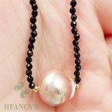 Spinel Baroque Pearl Pendant Necklace 18 Inches Wedding Gift DIY