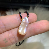 Spinel Freshwater Pearl Pendant Necklace 18 Inches Women