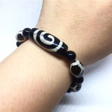 Spiral Dzi Beads Bracelet Longevity Beads Adjustable Fine Bracelet