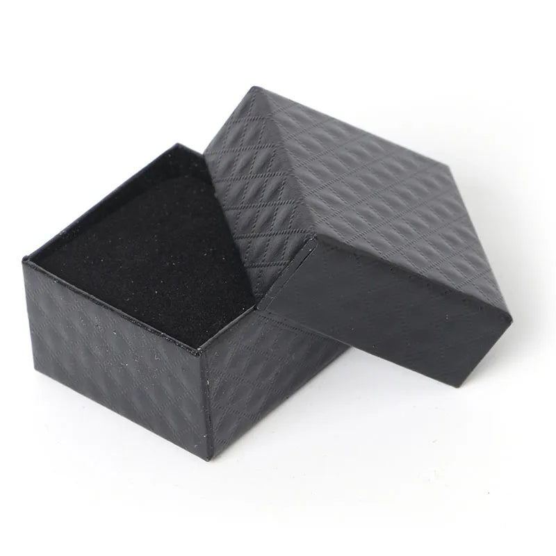 Square Paper Gift Case Cardboard Jewelry Box with Sponge Fill