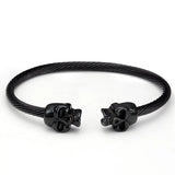 Stainless Steel Braided Skull Men Bracelet