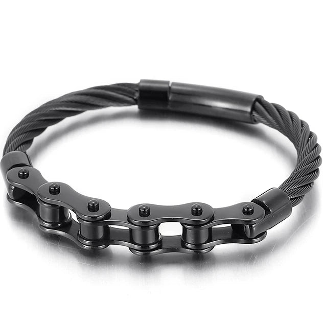 Men's Braided Stainless Steel Chain Bracelet