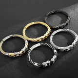 Men's Braided Stainless Steel Chain Bracelet