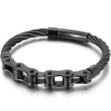 Men's Braided Stainless Steel Chain Bracelet
