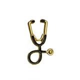Stethoscope Shape Crystal Enamel Pins for Doctor Nurse