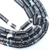 Stripe Agate Tube Beads 15inch 6-30mm DIY Jewelry Making