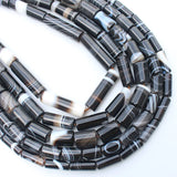 Stripe Agate Tube Beads 15inch 6-30mm DIY Jewelry Making