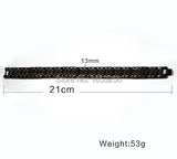 316L Stainless Steel Health Magnet Stone Link Chain Bracelet 8.26''