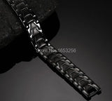 316L Stainless Steel Health Magnet Stone Link Chain Bracelet 8.26''