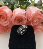 Tungsten Carbide Ring Carbon Fiber Inlay Wedding Band 8MM