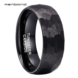 Tungsten Carbide Wedding Band Faces Brushed Finish 6MM 8MM