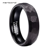 Tungsten Carbide Wedding Band Faces Brushed Finish 6MM 8MM