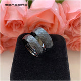 Tungsten Carbide Wedding Band Faces Brushed Finish 6MM 8MM