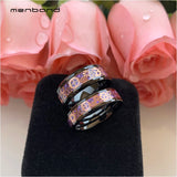Tungsten Ring Purple Carbon Fiber Gear Inlay 8MM