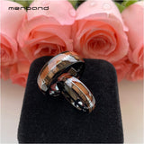 Tungsten Wedding Bands Koa Wood Inlay 6MM 8MM Comfort Fit