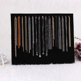 Velvet 17 Hook Necklace Tray Display