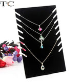 Velvet Board Jewelry Stand Necklace Storage Shelf 8 Hooks