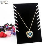 Velvet Board Jewelry Stand Necklace Storage Shelf 8 Hooks