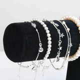 Velvet Bracelet Display 2layers Chain Watch T-Bar Rack Jewelry Display