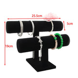 Velvet Bracelet Display 2layers Chain Watch T-Bar Rack Jewelry Display