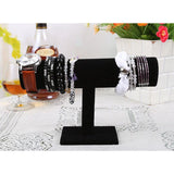 Velvet Bracelet Display Chain Watch T-Bar Rack Jewelry Organizer