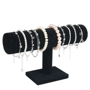 Velvet Bracelet Display Chain Watch T-Bar Rack Jewelry Organizer