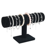Velvet Bracelet Display Chain Watch T-Bar Rack Jewelry Organizer