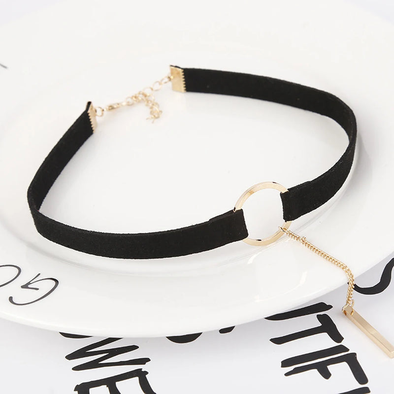 Velvet Choker Necklace - Classy Leather Chokers