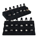 Velvet Cone Finger Ring Display Storage Holder Jewelry Show Case