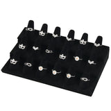 Velvet Cone Finger Ring Display Storage Holder Jewelry Show Case