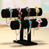 Velvet Bracelet Watch T-Bar Rack Jewelry Organizer Display