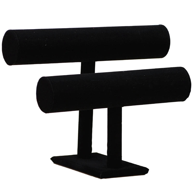 Velvet Bracelet Watch T-Bar Rack Jewelry Organizer Display