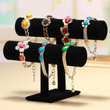 Velvet Bracelet Watch T-Bar Rack Jewelry Organizer Display