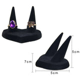 Velvet Finger Cone Fingertip Ring Stand Display Mountain